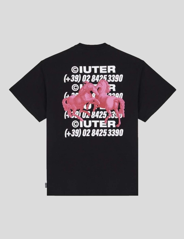 T-shirt IUTER horses tee black